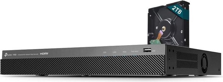 Produktbild TP-Link VIGI NVR1008H-8MP - NVR, 8 Kanäle, 8x PoE (Netzwerk Videorecorder (NVR))