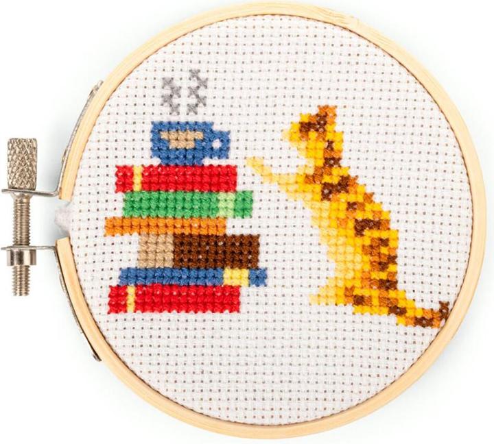 Image du produit Kikkerland - Cat Mini Cross Stitch Embroidery - (GG269)
