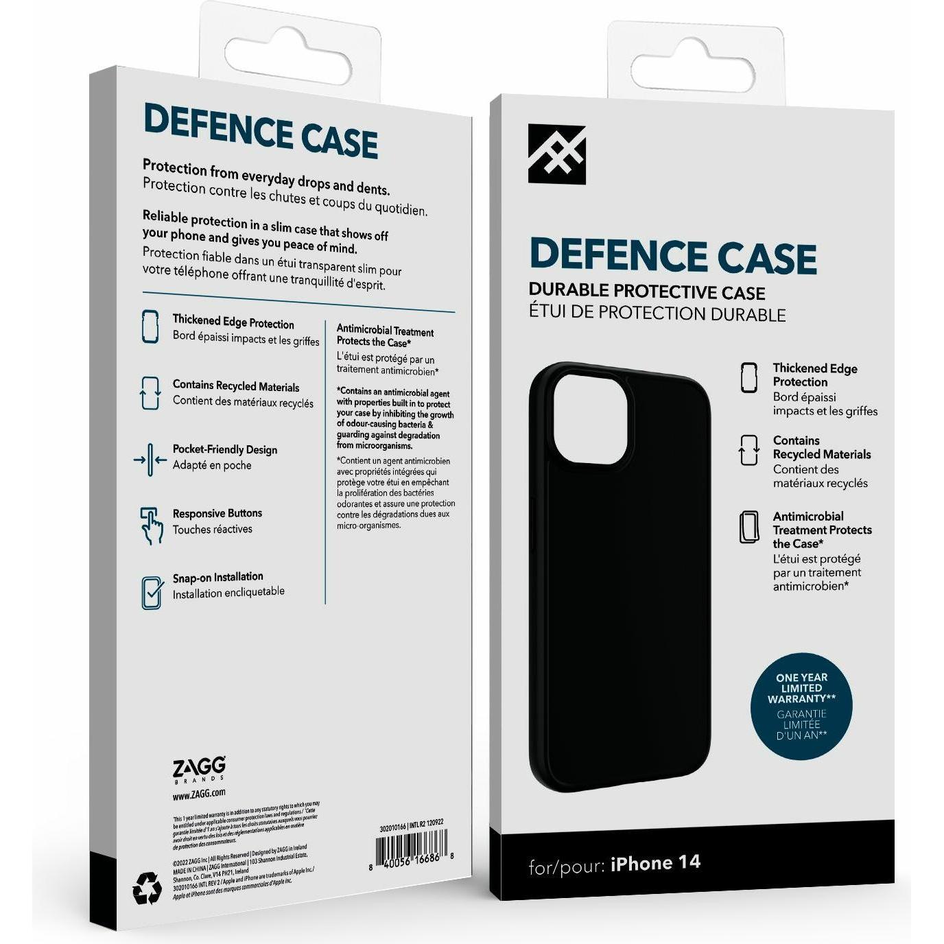 Thumbnail - Zagg Ifrogz Cases Defence Ip Picard (Apple iPhone 14), Smartphone Hülle, Schwarz