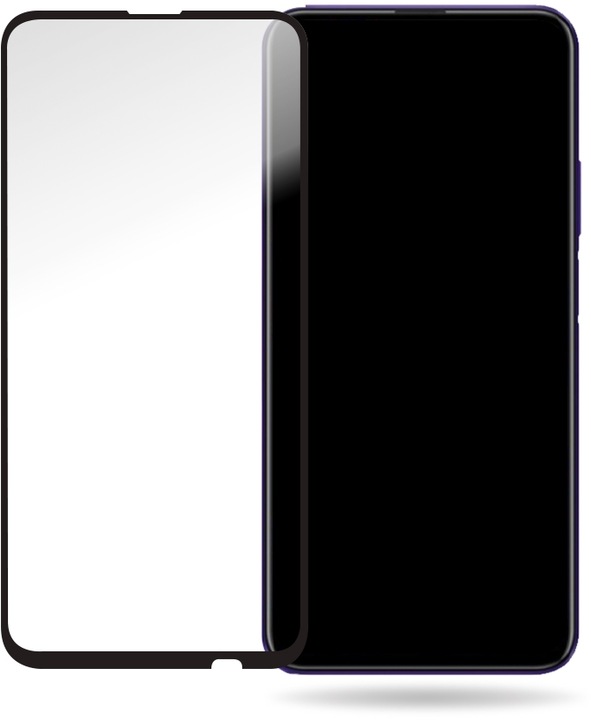 Actual product image Mobilize Black frame glass (1 Piece, Honor 9X Pro)