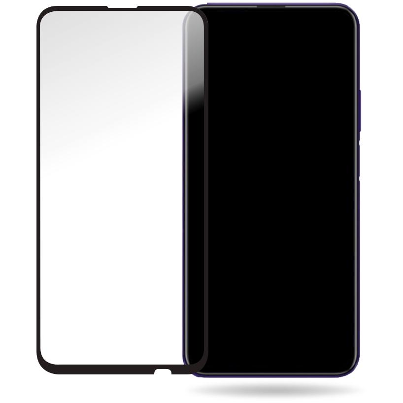 Mobilize Schwarzer Rahmen Glas (1 Stück, Honor 9X Pro), Smartphone Schutzfolie, Schwarz