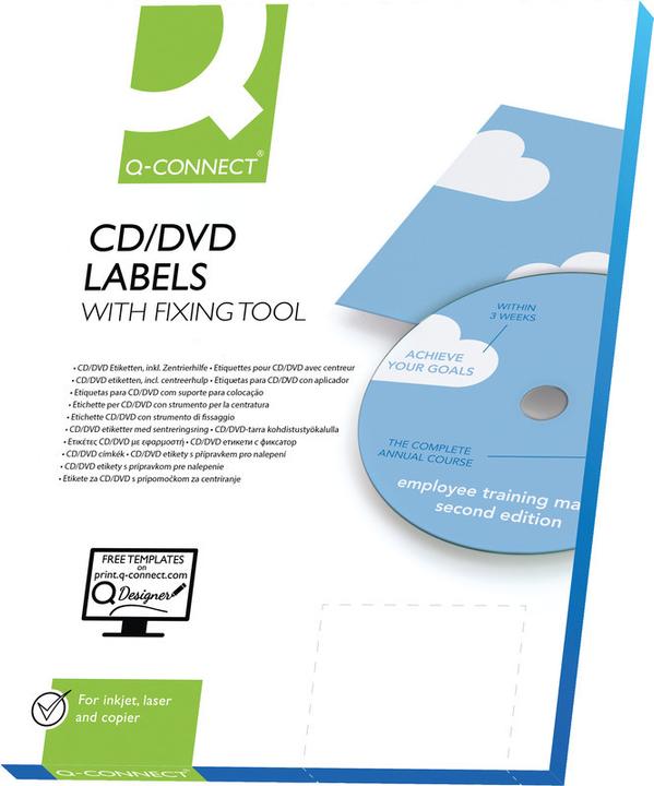 Produktbild Q-Connect Etiketten CD/DVD