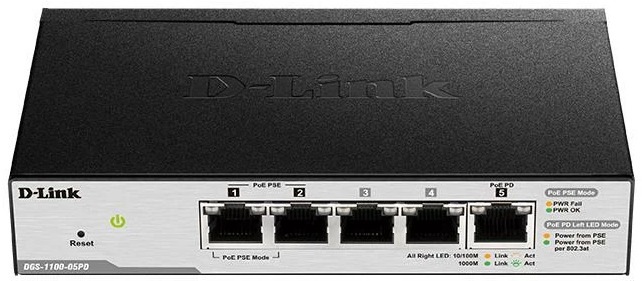 Actual product image D-Link DGS 1100-05PDV2 (5 Ports)