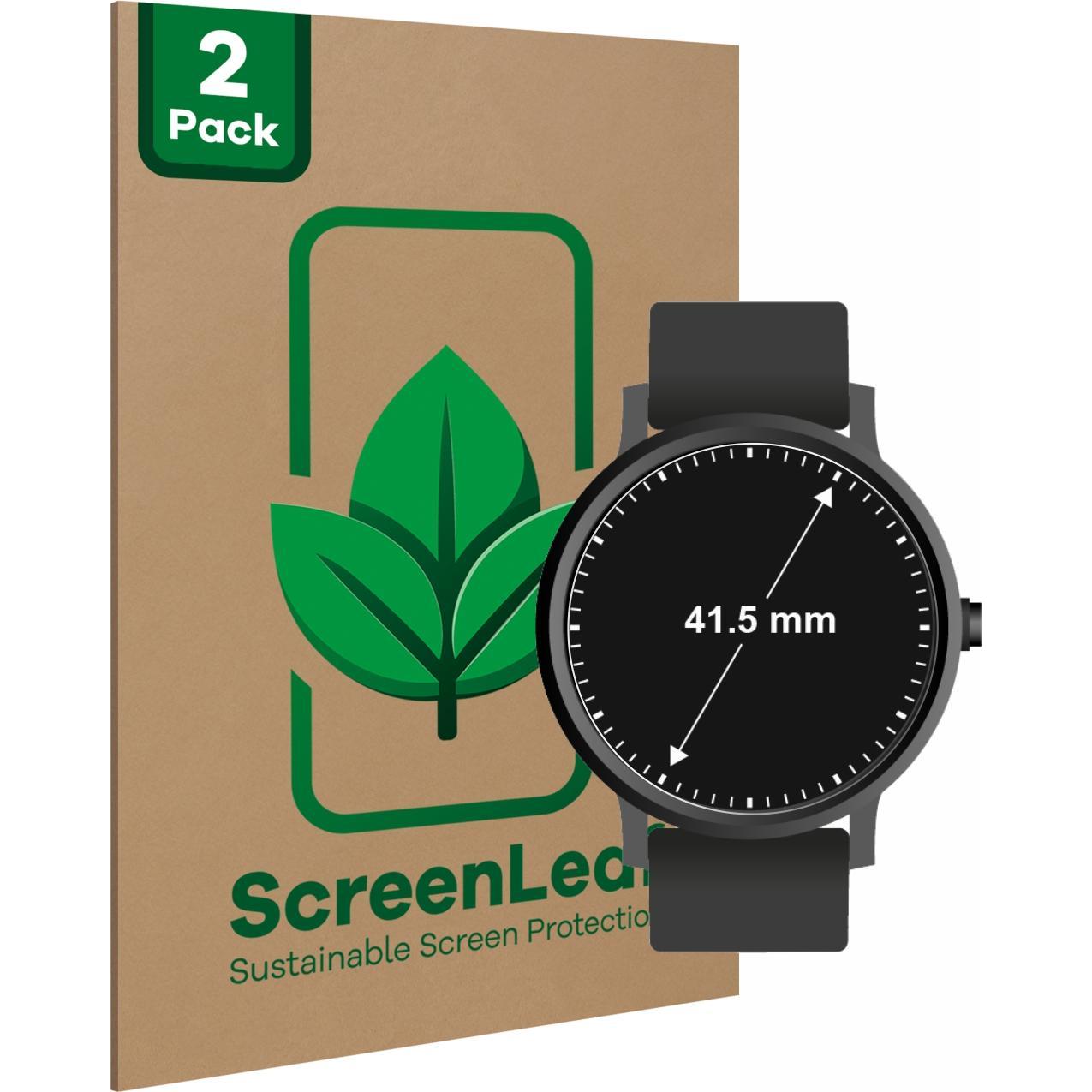 ScreenLeaf Schutzfolie nachhaltiger Displayschutz Displayschutzfolie Folie Klar Transparent, Smartwatch Schutzfolie, Tra...