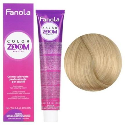 Fanola Colorzoom 10 Minute 9.0 Blonde Ch.Mo-Hair Color Cream 100ml (9.0)