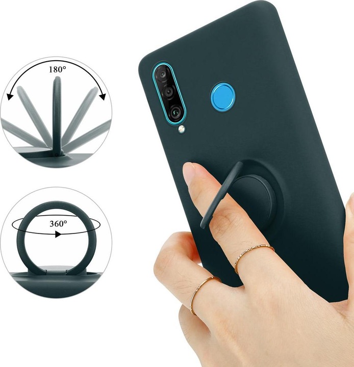 Actual product image Cadorabo TPU Liquid Ring Silicone Case Cover (Huawei P30 Lite)