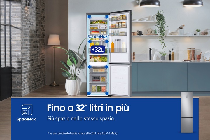 Produktbild Samsung RB38C776DS9 Ecoflex Ai Freistehender Kombikühlschrank (390 l)