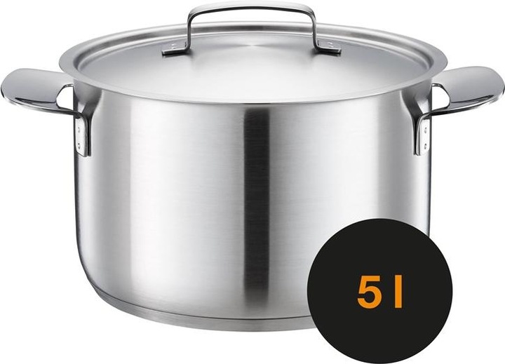 Produktbild Fiskars All Steel Kasserolle mit Deckel, 5l (Kochtopf, Edelstahl)