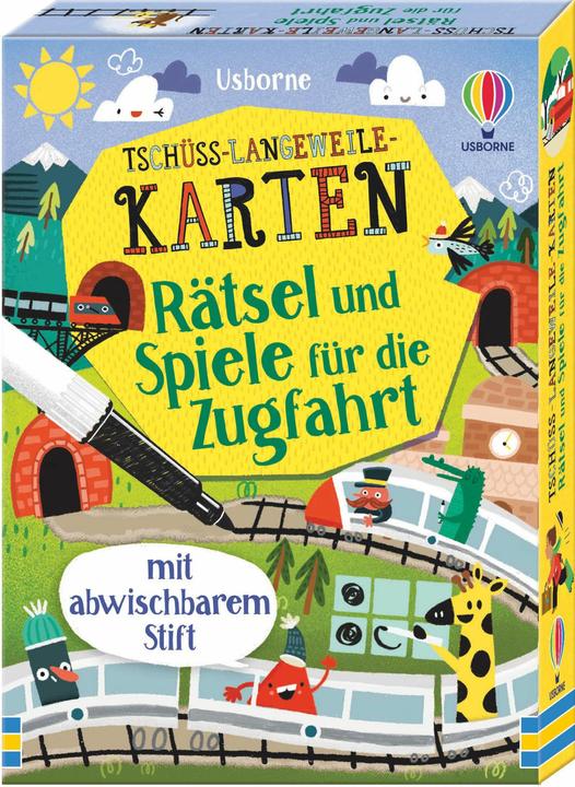 Tschüss-Langeweile-Karten: Rätsel und Spiele für die Zugfahrt (Deutsch)