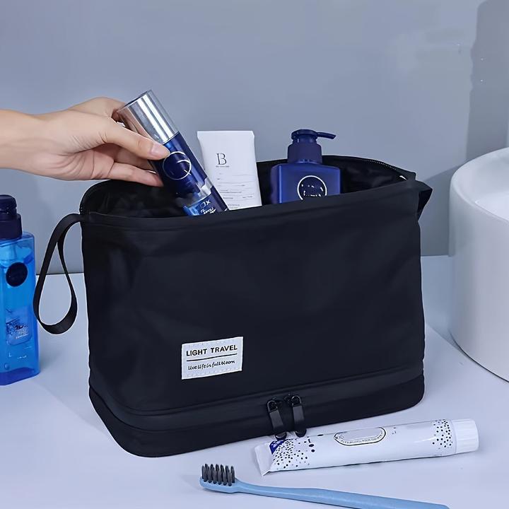 Actual product image Only-Bags.Store Large capacity travel toiletry bag with multiple compartments, for business trips and gifts