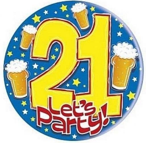 Produktbild Generic Abzeichen Let's Party 21. Geburtstag