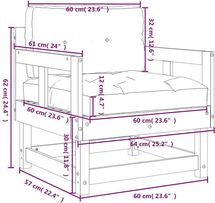 Produktbild vidaXL Gartenstuhl