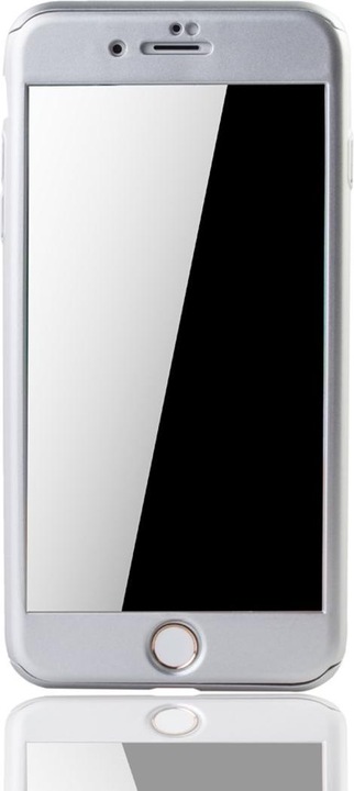 Actual product image König Design Protective Mobile Case for Apple iPhone 7 Plus Full Case Cover Screen Protector Silver (Apple iPhone 7 Plus)