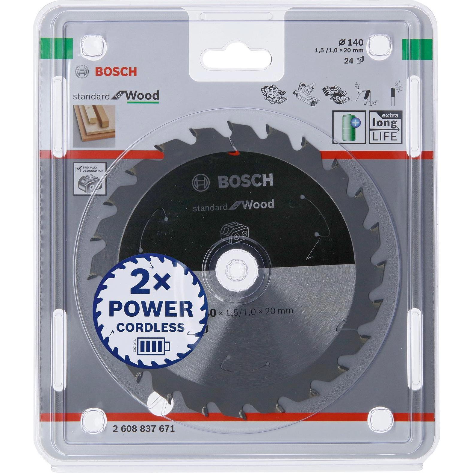 Thumbnail - Bosch Professional Zubehör, Sägeblatt, PRO Wood cordless Kreissägeblatt, 140 x 1,5 x 20 mm