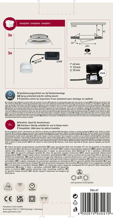 Produktbild Paulmann Einbauleuchte Nova Set (460 lm)