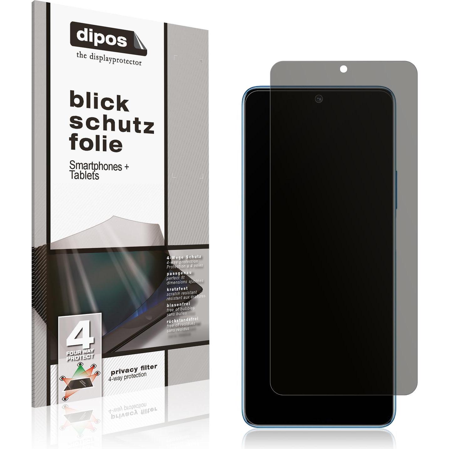 Dipos Blickschutzfolie 4-Way Privacy (1 Stück, Honor Magic 4 Lite 5G), Smartphone Schutzfolie, Transparent