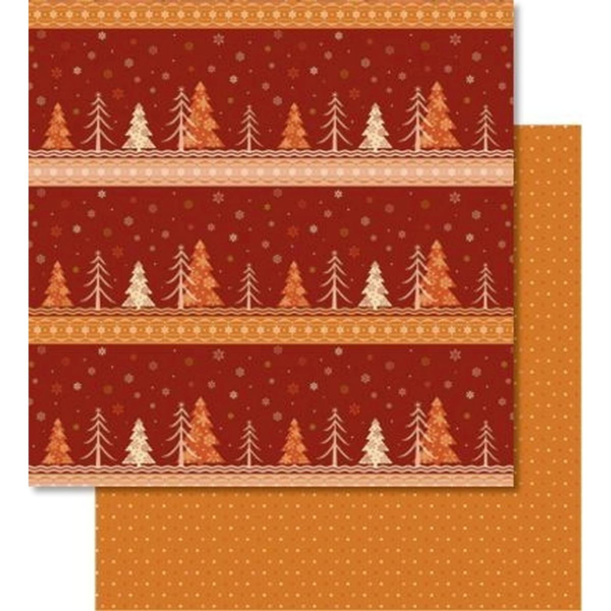 Thumbnail - Ursus, Bastelpapier, Scrapbook Paper Winterzauber rot/grün 12x12 Zoll VE=25 Blatt (25 x)