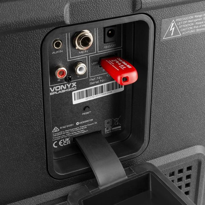 Produktbild Vonyx SPLASH300 - Waterdichte alles-in-n mobiele geluidsinstallatie met Bluetooth 5.0 - 200 Watt (Aktiv, 1x 200 W)
