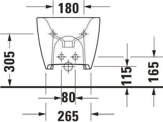 Produktbild Duravit Bidet Viu wandhängend weiss mit Beschichtung 22921500001