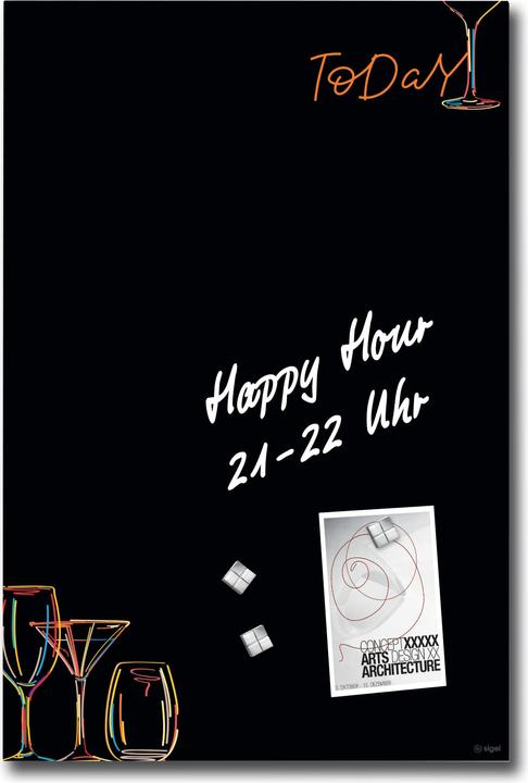 Image du produit Sigel Tableau magnétique en verre Artverum avec design (Tableau magnétique, 40 x 60 cm)