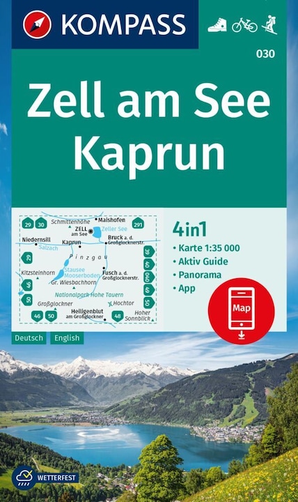 Actual product image Hiking map 030 Zell am See, Kaprun 1:35,000