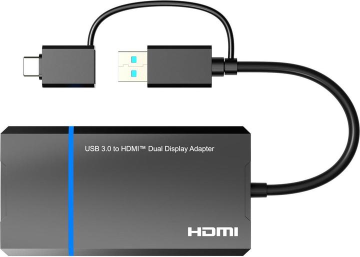 Produktbild MicroConnect USB-C or USB A 2in1 to HDMI (HDMI, 8.50 cm)