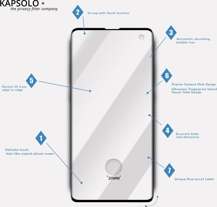 Actual product image Kapsolo 9H Anti-Glare - anti-glare screen protector / screen protector filter for iPhon (Apple iPhone 12 Pro Max)