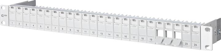 Metz Connect BTR E-DAT module rack 24tlg 1HE lgr module rack for 24 single-shielded modules light gray