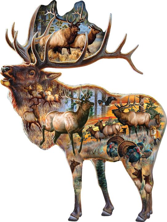 Actual product image Sunsout Puzzle 800 pieces Cynthie Fisher - Bugle Call (800 pieces)