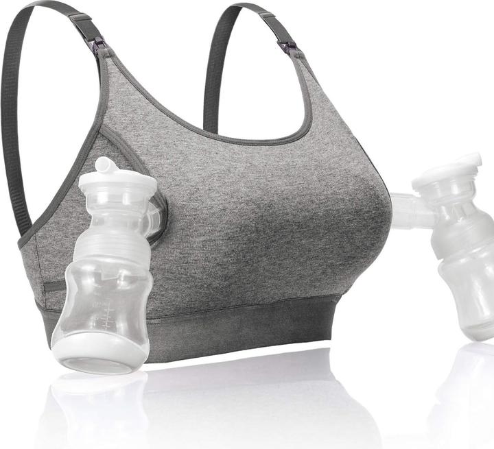 Produktbild Momcozy Nursing & Pumping Bra grey M (M)