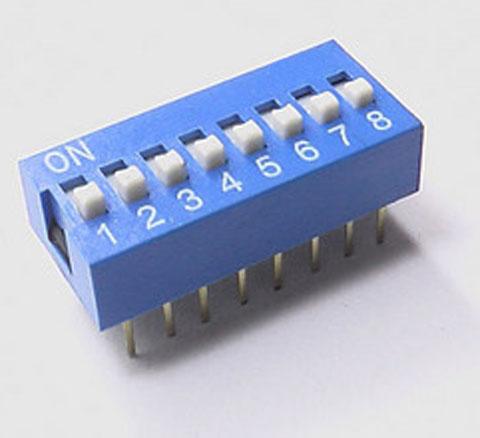 Produktbild OEM DIP-Schalter mit 8 Positionen Blau