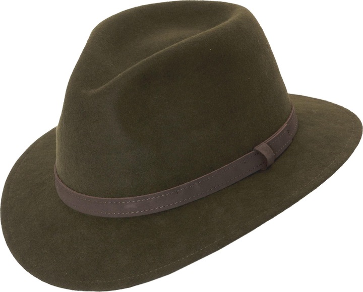 Produktbild Lodenhut Jagdhut aus 100% Wolle Wollhut Faustmann Outdoorhut Oliv/grün super komfortabel & langlebig Herren F (62)