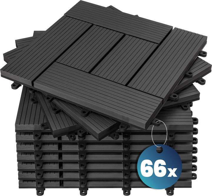 Casaria WPC Fliesen (66x, 30 x 30 cm)