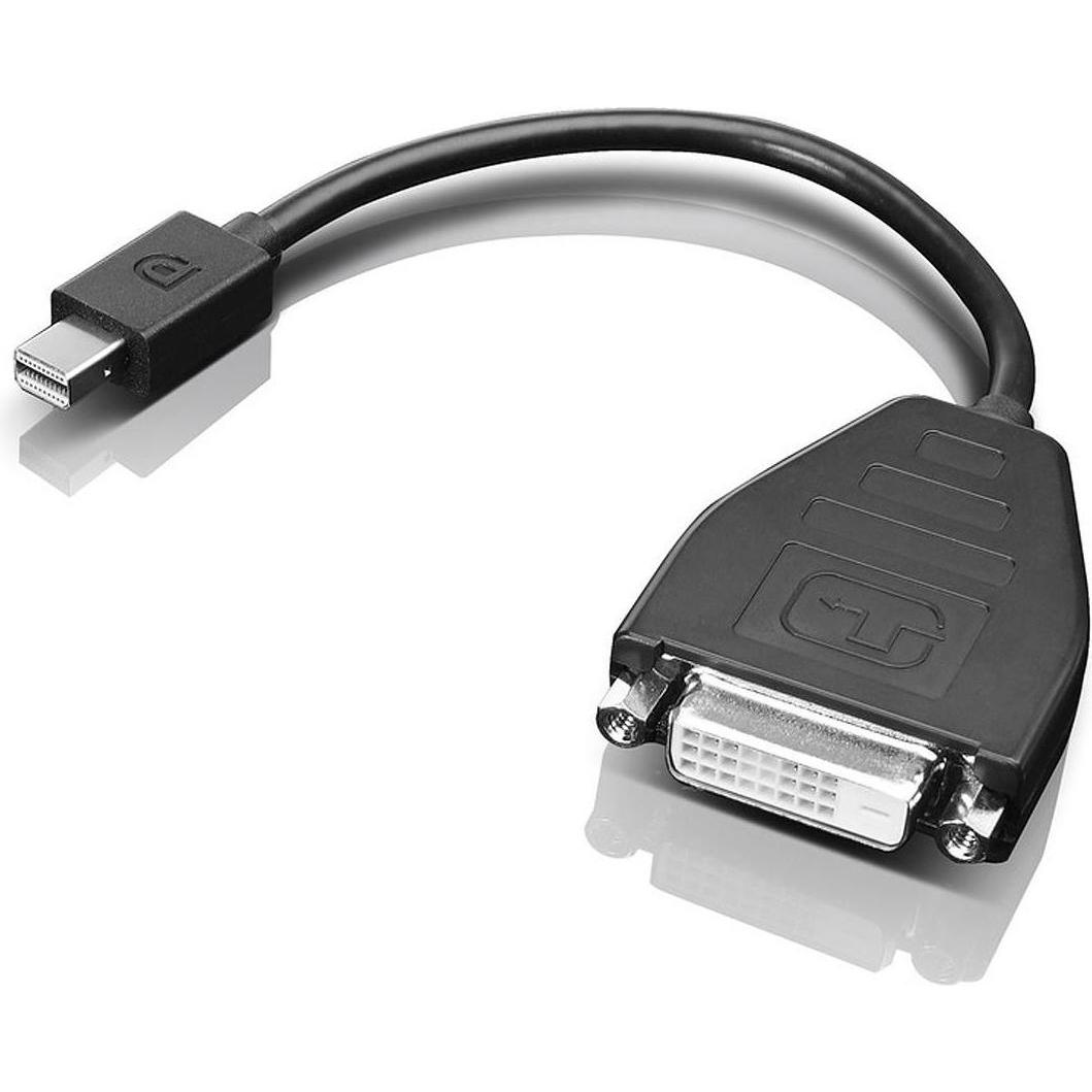 Lenovo Mini-DisplayPort zu (DVI, 20 cm), Data + Video Adapter, Schwarz
