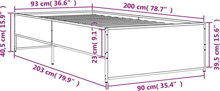 Image du produit vidaXL Bettgestell (90 x 200 cm)