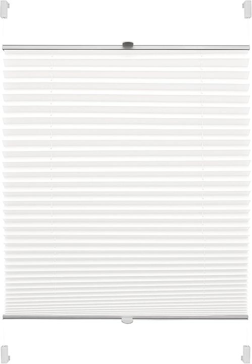 YOURSOL EASYFIX Plissee Verona 50 x 150 cm in Weiss, Plissee ohne Bohren mit Zwei Bedienschienen