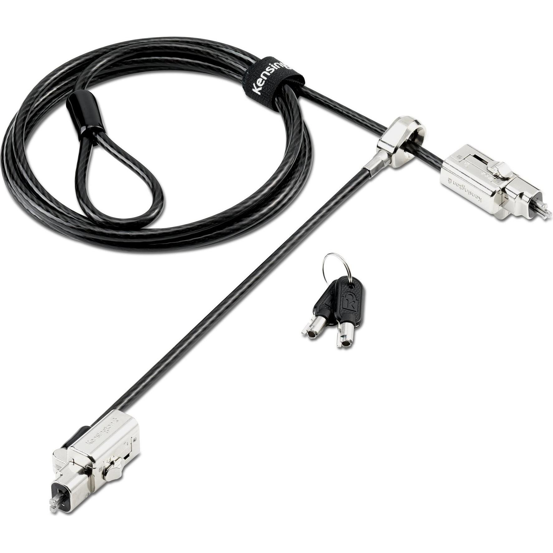 Kensington Universal 3-in-1 2.0 Keyed Laptop Lock - Twin Lockheads, KD, Sicurezza notebook, Nero