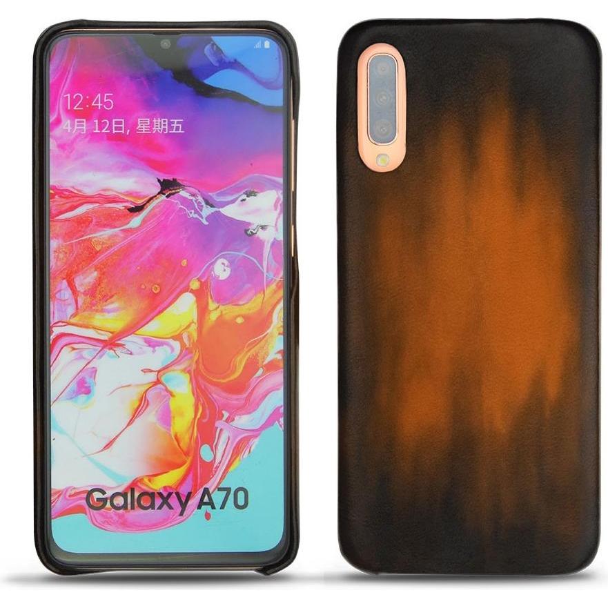 Noreve Lederschutzhülle (Samsung Galaxy A70), Smartphone Hülle, Braun