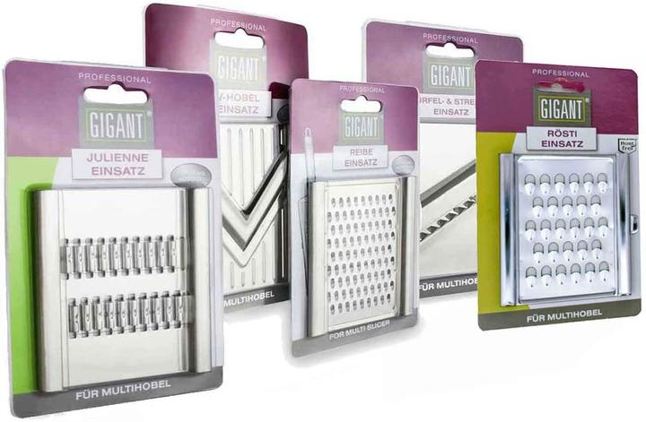 Produktbild Muxel 4-Fach Gigant Gemüsehobel in der Multi-Box mit 5 zusätzlichen Einsätze und Schäler