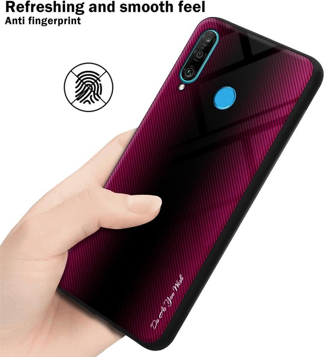 Productafbeelding Cadorabo TPU gestreepte glasplaat (Huawei P30 Lite)