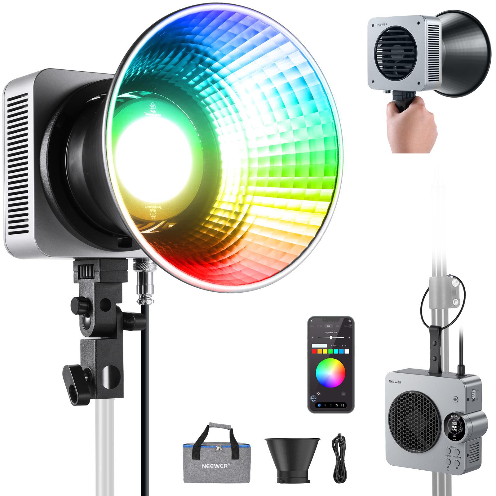 Neewer HS200C Handheld RGB Video Light (Videocamera), Luce continua, Multicolore