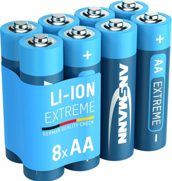 Productafbeelding Ansmann 4+4 Extreme Lithium AA Mignon LR 6 Grootverpakking (8 Pcs., AA, 2850 mAh)