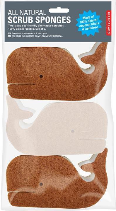 Actual product image Kikkerland Cleaning sponge whale 3 pieces (3 pcs.)