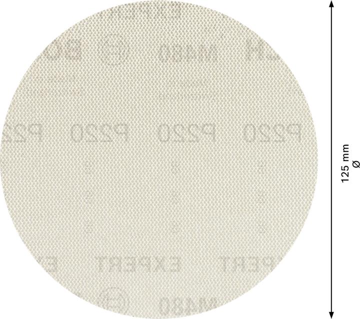 Image du produit Bosch Professional Zubehör Filet abrasif Expert M480 pour ponceuse excentrique, 125 mm, G 220, 5 pièces (P220)