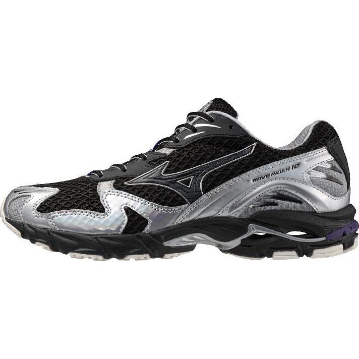 Mizuno, Unisex, Laufschuhe, WAVE RIDER 10 (44), Schwarz