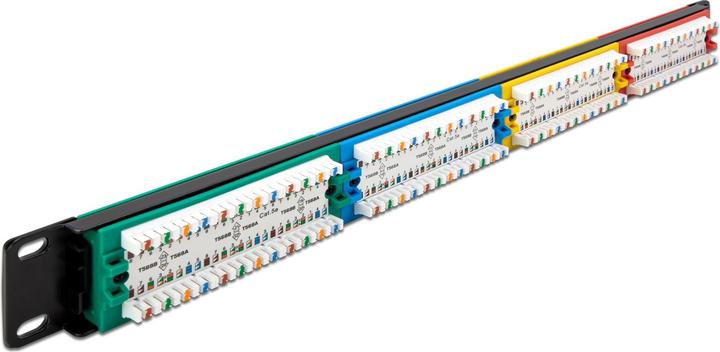 Produktbild Delock Patchpanel 19 24 Port Cat.5e, 1HE, farbig