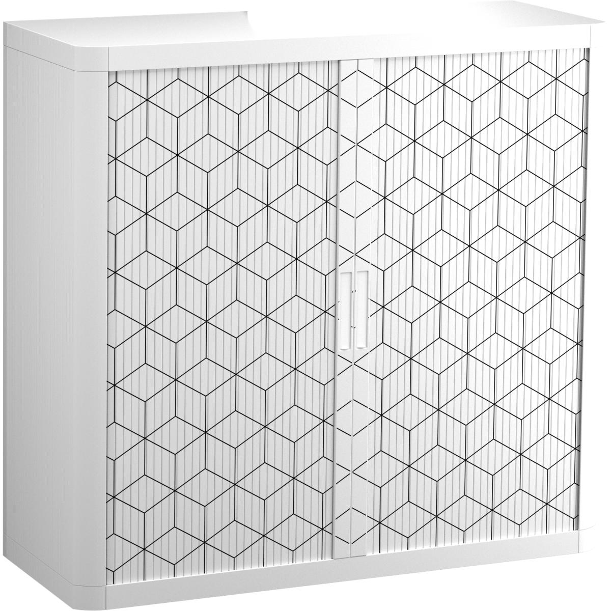 Paperflow, Aktenschrank, easyOffice Black&White Rollladenschrank 60452 1 Fachboden 110,0 x 41,5 x 104,0 cm (110 x 41.5 x...