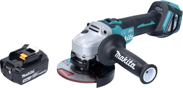 Actual product image Makita DGA 513 F1 Battery angle grinder 18 V 125 mm Brushless + 1x rechargeable battery 3.0 Ah - without (125 mm)