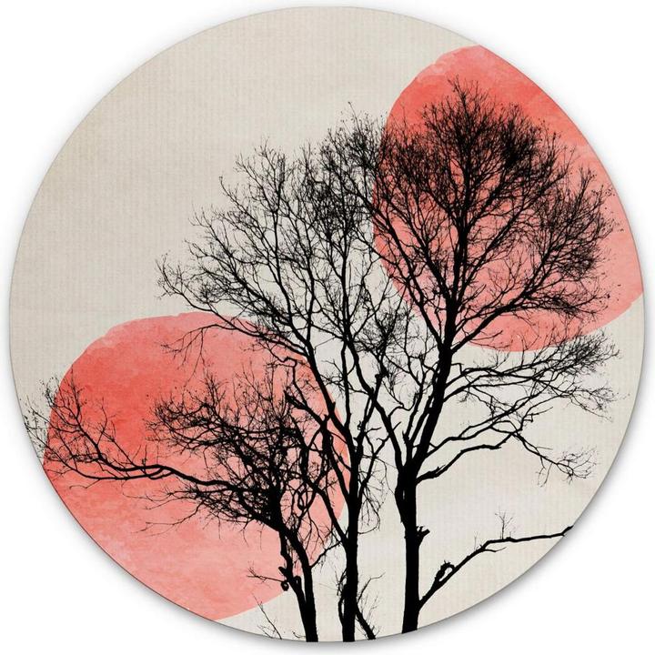 Image du produit Trenddeko Image - Soleil et lune derrière l'arbre - rond (Ø 45 cm)