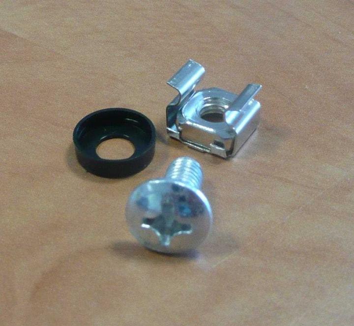 Actual product image PremiumCord Rack mounting kit, 4x M6 screw, 4x nut, 4x plastic washer (ZZ-SCREW01)